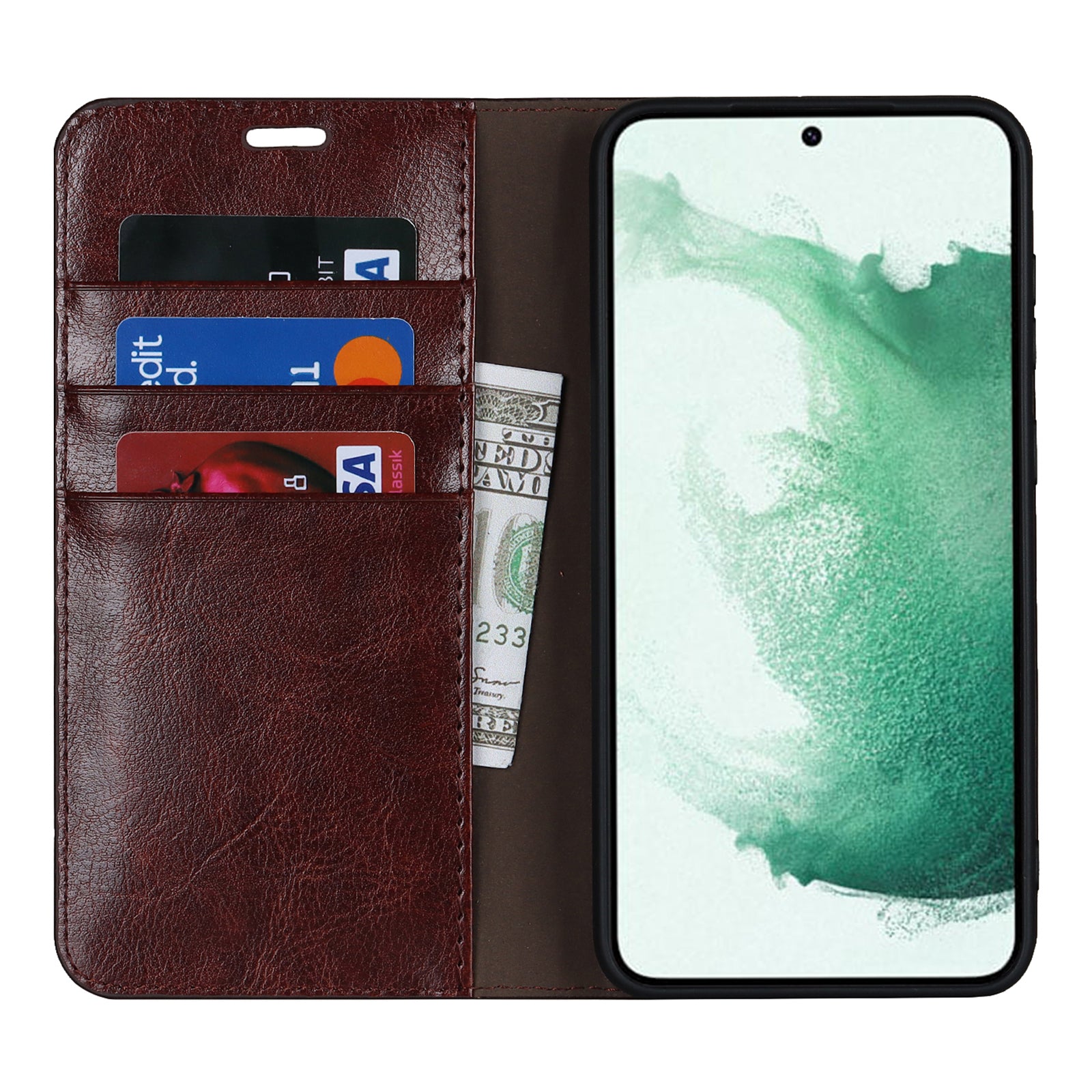 For Samsung Galaxy S23 Magnetic Absorption Phone Cover Stand Flip Wallet Crazy Horse Texture Genuine Leather Phone Case For Samsung Galaxy S23 Magnetic Absorption Phone Cover Stand Flip Wallet Crazy Horse Texture Genuine Leather Phone Case